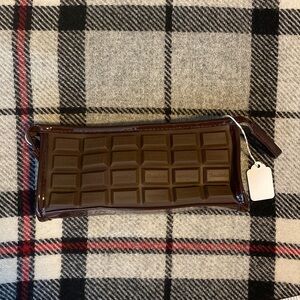 Decca C Cocoa Chocolate Brown Smells Like Chocolate! Handbag Cosmetic Bag NEW